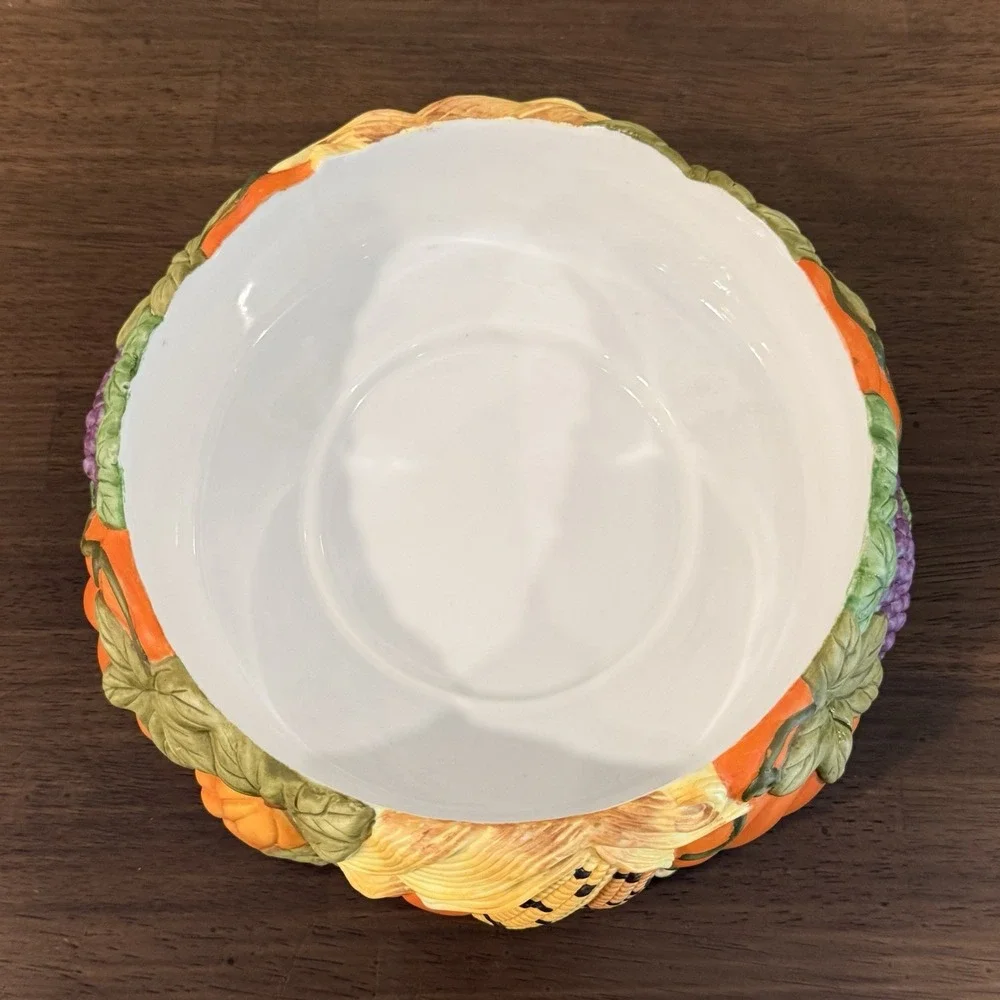 Partylite Harvest Time 3-Wick Holder Retired Fall Decor Cottagecore Thanksgiving